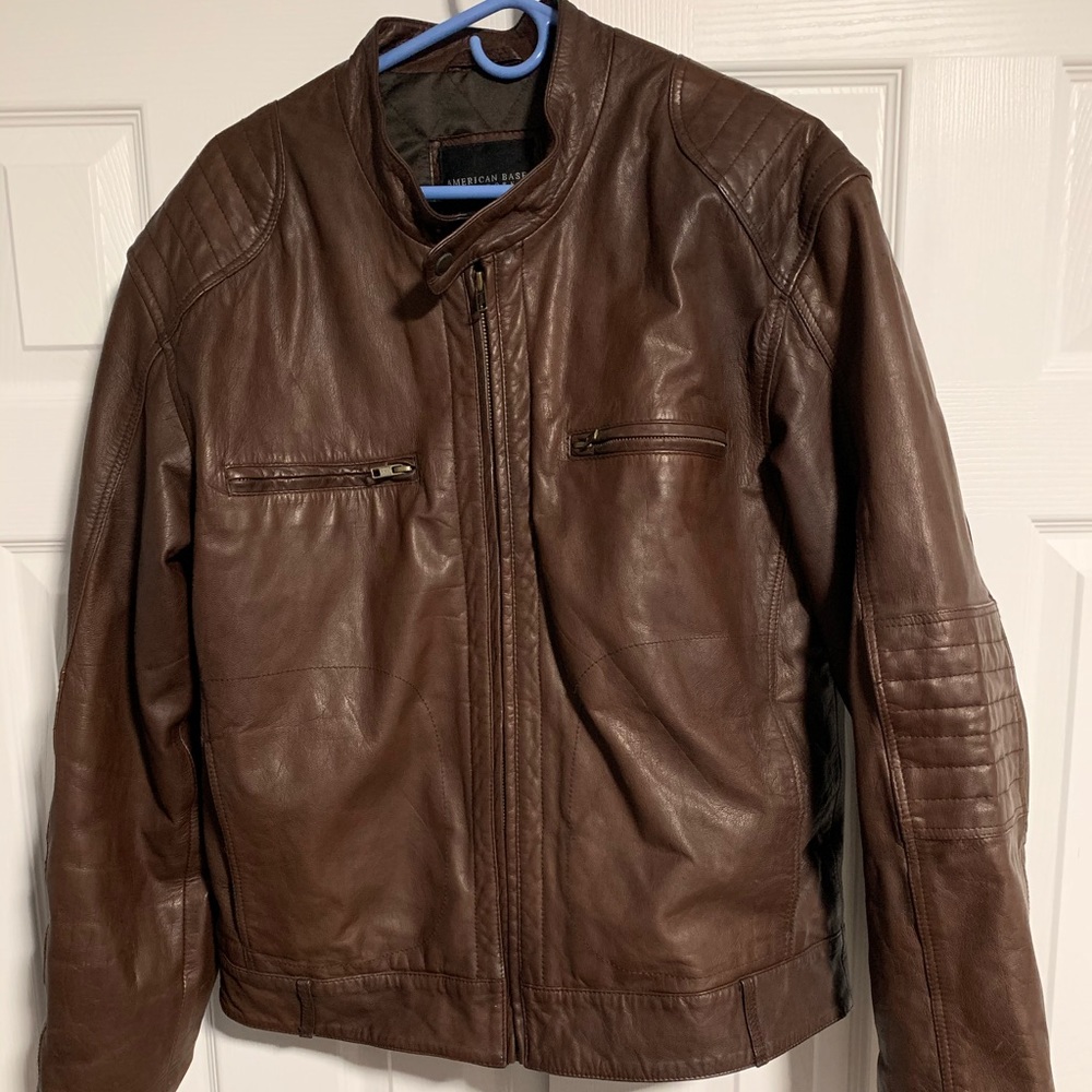 Brown leather jacket in great condition.